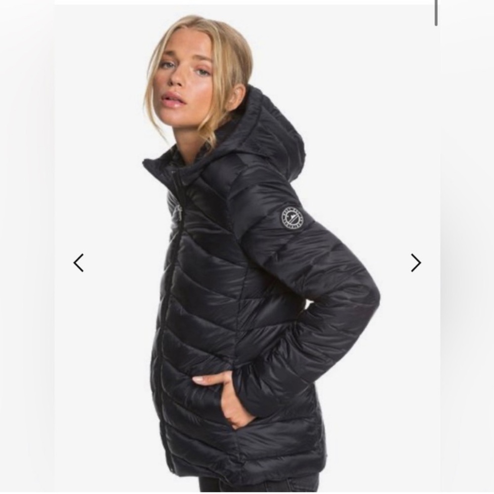 ROXY puffer jacket black xs like new